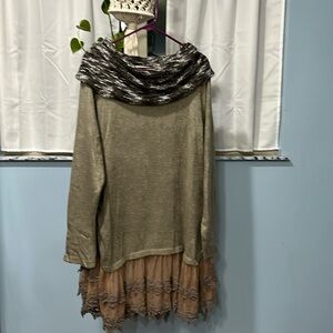Cute gray sweater no tag size LG/XLG